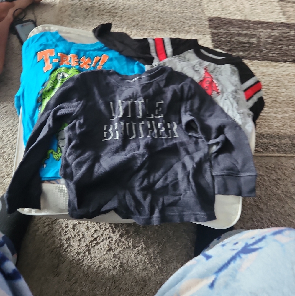 Carter's Navy "Little Brother" Long-Sleeve Tee
